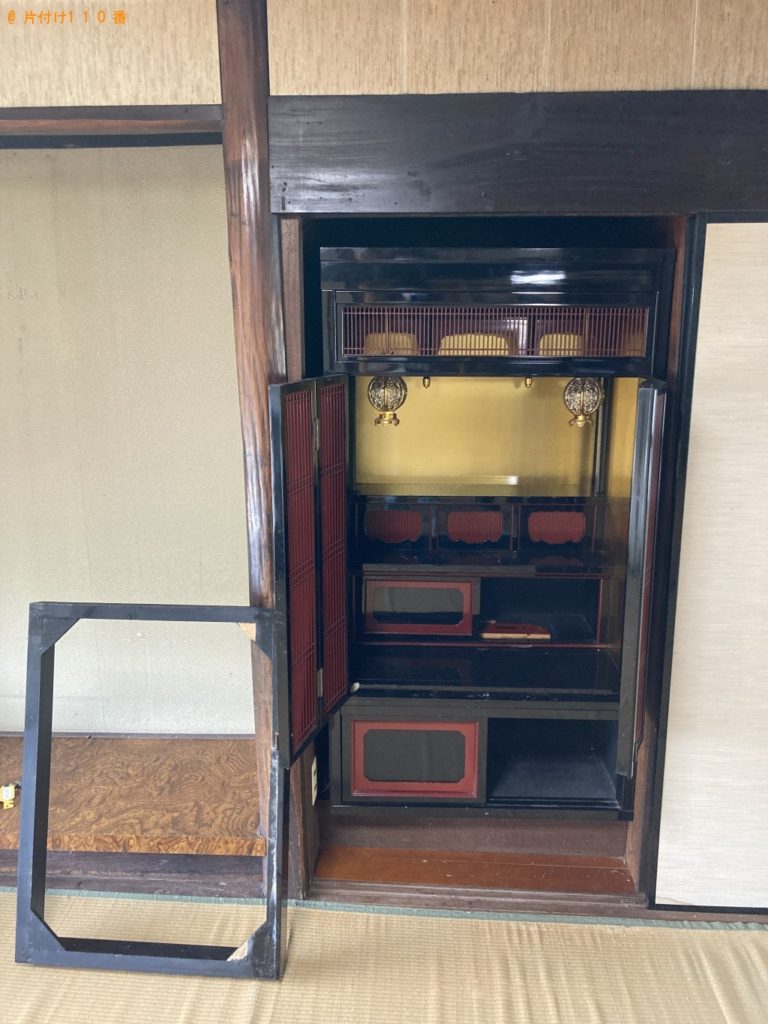 【千歳市】遺品整理に伴い仏壇の回収・処分ご依頼 お客様の声