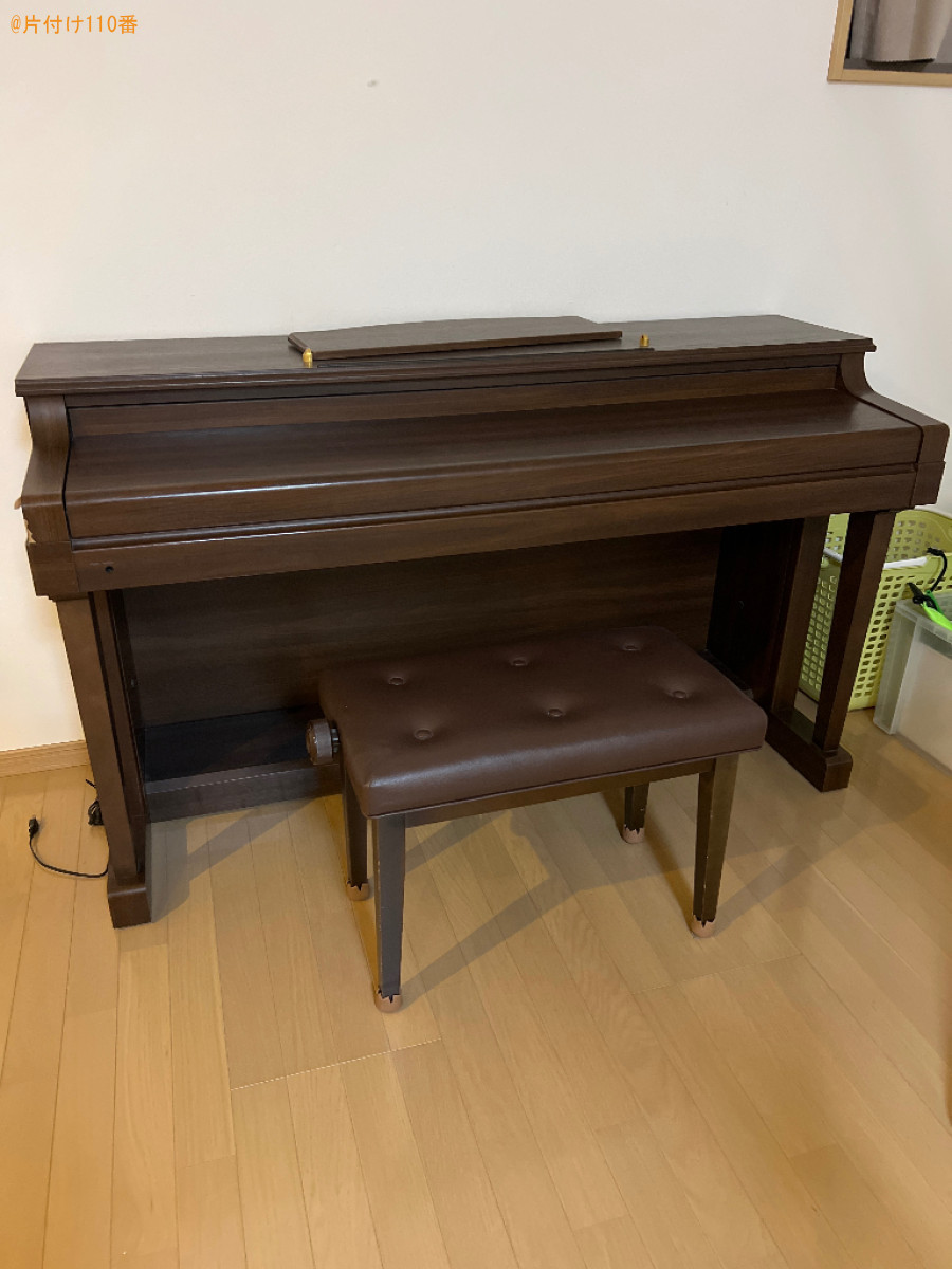 マットレス付きダブルベッド、電子ピアノ、タイヤ等の回収・処分