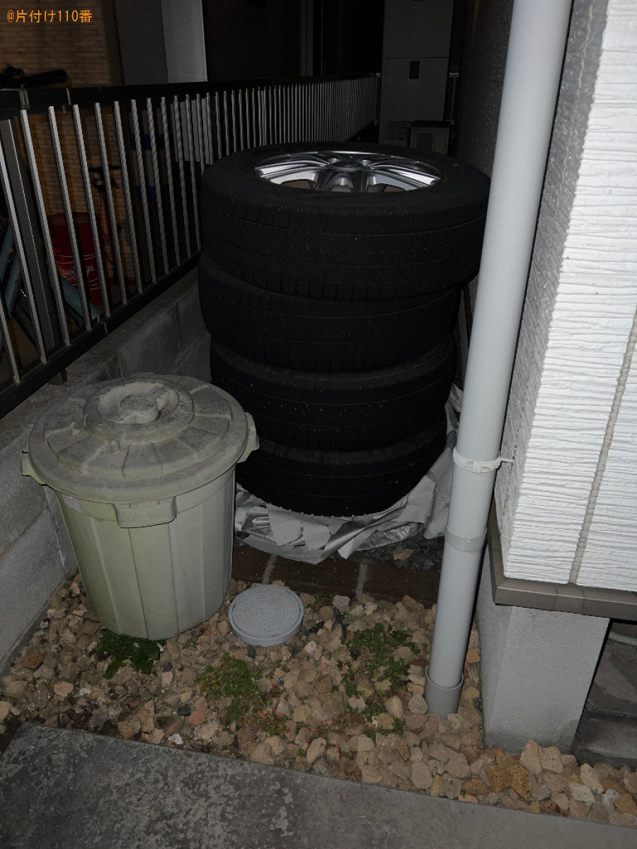 マットレス付きダブルベッド、電子ピアノ、タイヤ等の回収・処分